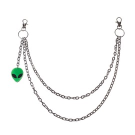 NICENEEDED Alien Panty Chain Pants Chain For Men Women Punk Wallet Chain Rivets Chain Keychain For Pocket Chains