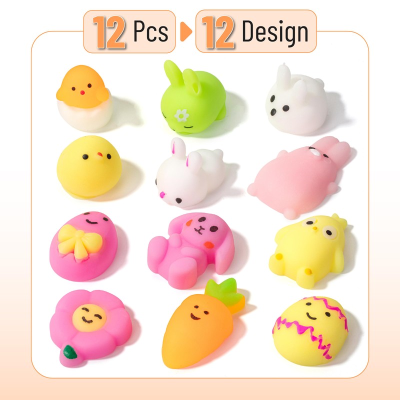 Mr. Pen- Easter Squishy Toys for Kids, 12 Pack, 12