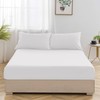 Oxford Homeware White King Size Fitted Sheets -100% Brushed Microfibre