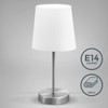LED Table Lamp I Fabric Lamp Matte Nickel I E14