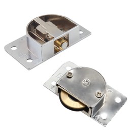 BokWin 2 Pairs Sliding Door Pulley Zinc Alloy Sliding Door Hardware Roller for Cabinet Barn Door Wardrobe Closet(Silver)