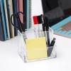 Trasylph Acrylic Pen Holder with 3 Compartments, Acrylic Cosmetic Brushes
