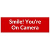 Smile You're On Camera Waterproof Vinyl Bumper Sticker for Cars Store Windows
