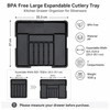 Expandable Silverware Organizer for Kitchen Drawers – 7-Compartment BPA-Free Cutlery