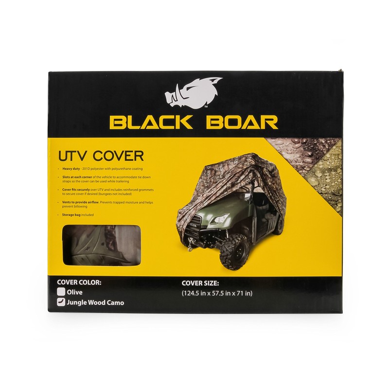 Black Boar UTV Cover - Features Waterproof Polyurethane Coating for