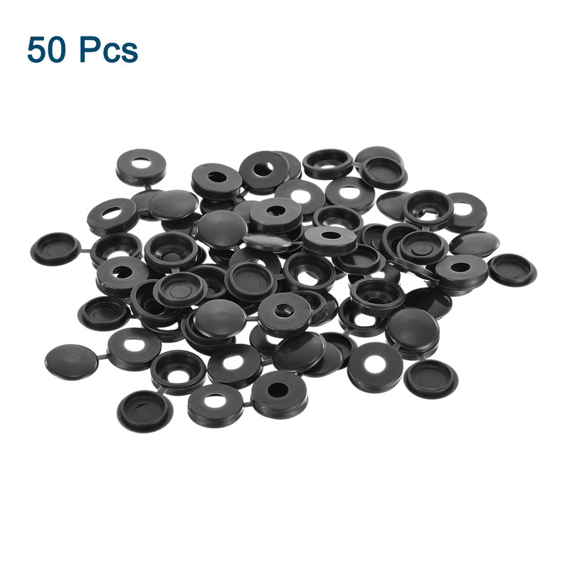 sourcing map 50Pcs Screw Caps, 5.3mm/0.21" ID Screw Snap Covers