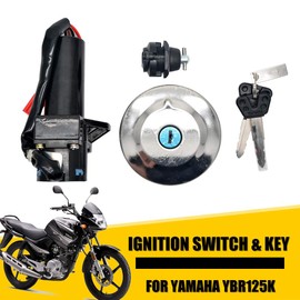 Riloer Motorcycle Electric Ignition Lock Set Gas Fuel Cap Seat Lock Key For Yamaha Ybr125 Ybr 125 2007-2014 ZH