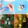inherited behone 15 Pieces Plastic Christmas Baubles Transparent Round Clear