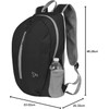 Mochila plegable Travelon modelo 5 negro – fácil de guardar