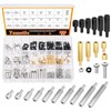 Tanstic 256Pcs M3 Male Female Iron Nickel Plated/Brass/Nylon Hex Spacer