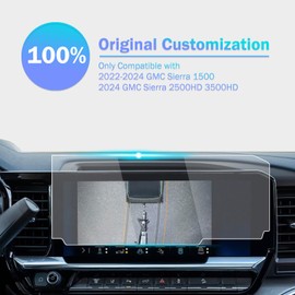 pzswuxie for 2022-2024 GMC Sierra 1500 2024 GMC Sierra 2500HD 3500HD 13.4 Inch Tempered Glass Screen Protector 9H Hardness Accessories LCD Touchscreen Protective Film HD Clear Infotainment Foils
