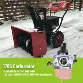 Bynor 247.889571 Carburetor for Craftsman 247.889701 247.886910 247.887200 247.88955 247.881720 Snow Blower Fits MTD 270-QU 952Z265-SUA ZS365-SUA Engine Huayi 161S 161SA 165S 165SA 170S 170SA 165SB