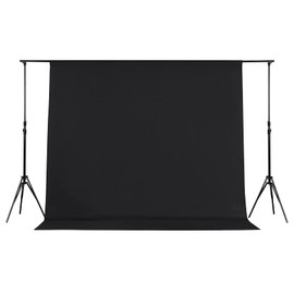 Joccun 7X10FT Black Backdrop Background for Photography,Polyester Backdrop Curtain Background Screen for Photography,Photoshoot,Video Recording,Studio(7X10ft,Black)