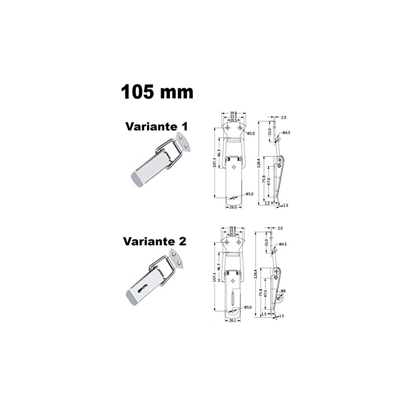 Soul-Cats Pack of 2 Stainless Steel Lockable Snap Lock Box