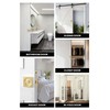 goldenwarm Brushed Gold Pocket Door Lock with Pull, Square Pocket