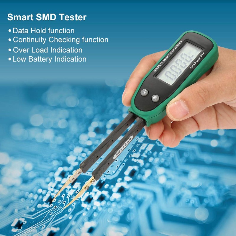 Akozon SMD Tester, 3000 Counts Smart Digital SMD Hand Resistance