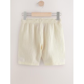 NEXT 100% Cotton Soft Textured Shorts, Buttermilk Yellow