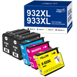 Smart Gadget Compatible Ink Cartridge Replacement for HP 932XL 933XL 932 XL 933 XL for HP OfficeJet 6600 6700 6100 7110 7612 7510 7610 7620 Printer (2 Black, Cyan, Yellow, Magenta, 5 Pack)