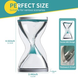 10-Minute Anti-Gravity Sand Timer – Premium Sensory Timer with Rising Sand Effect, Vintage Acrylic Desk Decor for Office & Home, Stress Relief & Focus Tool for Adults & Kids(Green)