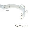 Praxia Metal Collar Lockable Choker, Letter M Design, Women's, Diameter
