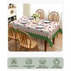 Xiazhilaio French Rectangle Tablecloth 60x102 Inch - Linen Rustic Farmhouse
