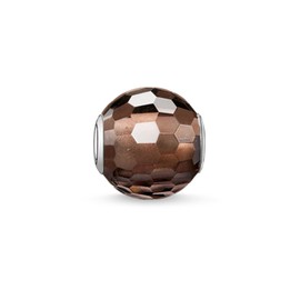 Thomas Sabo K0082-031-2 Women's Bead Smoky Quartz Brown Karma Beads 925 Sterling Silver, One size, Metal, Quartz