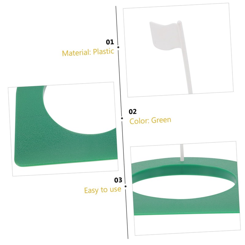 Generic 2 Sets Golf Putting Cups Plastic Practice for Continuous