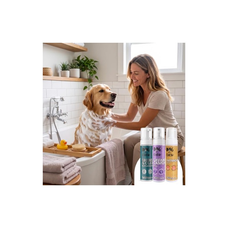 Shampoo en Seco para Perros, Espuma sin Agua, 250 ml
