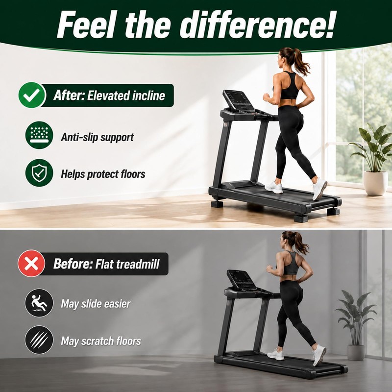 Heclia 6Pcs Stackable Treadmill Incline Riser Block Height Lift Blocks