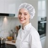 Mabor 6Pcs White Elastic Chef Hairnets for Women, Hairnets for