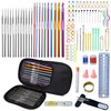 laeeyin 100-Piece Crochet Hook Set, Colourful Crochet Hooks Set, Soft