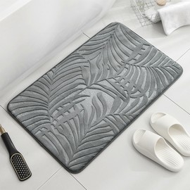LY4U Memory Foam Bath Mat, Non-Slip, Soft and Comfortable Bath Mat, Machine Washable, Super Absorbent Bath Mats, 50 x 80 cm