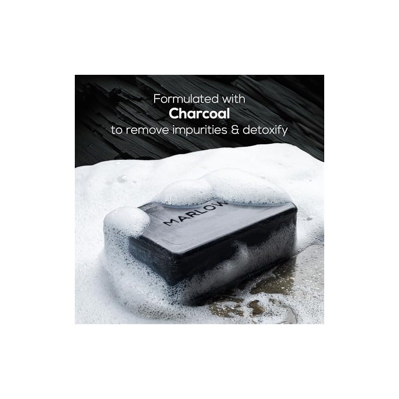 MARLOWE. Charcoal Face & Body Soap Bar No. 106 (210ml)