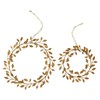 FRANK FLECHTWAREN Hanging Leaf Wreath, Set of 2, Metal in