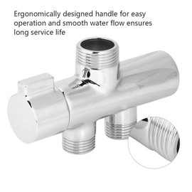 G1/2" 3-Way Wall Mounted Bath Water Diverter Separator Shower Head Hose Connector Valve Home Bathroom Replacement Part