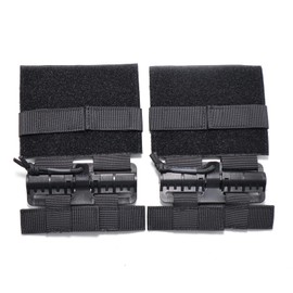 YUNCAIMAOYI Tactical Molle Vest Quick Release Buckle Set Quick Disconnect Cummerbund Adapters Fast Fit Molle Side Belt Cummerbund Straps for JPC CPC NCP XPC 420 Vest (Black)