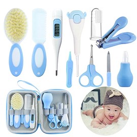 Baby Care Kits,Baby Grooming Kit,10 in 1 Newborn Essentials Must Haves,Baby Nail Clippers Baby Brush Baby Comb Earpick Nose Cleaning Tool Baby Nail Fi