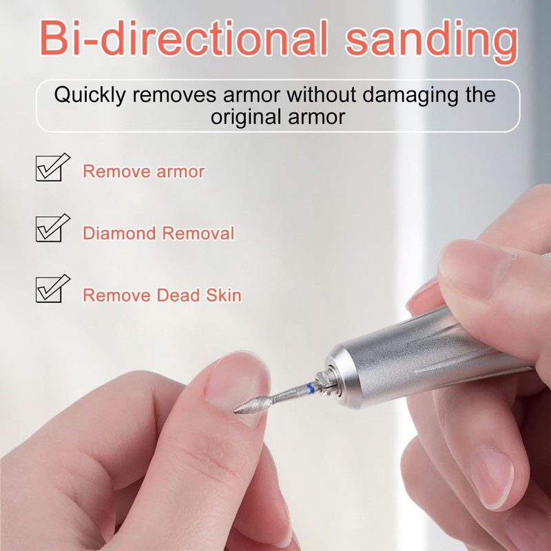 GeekerChip Pack of 10 Professional Diamond Bits for Nail Cutter,