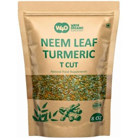 Neem Leaves Tea with Turmeric 8 oz, Boost Immunity, Aid in Digestion, Caffeine Free, One Tea with Two Benefits (Pack of 2)
