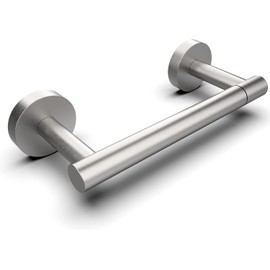 RARXTR Bathroom Toilet Paper Holder Wall Mount SUS304 Stainless Steel Double Post Pivoting Toilet Paper Roll Holder Wall Mounted for Bathroom RV Commercial Toilet Tissue Dispensers, Brushed Nickel
