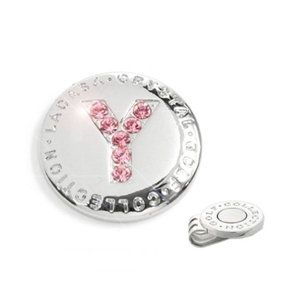 Elixir Golf Crystal Golf Ball Marker with Hat Clip, Initial Y