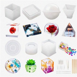 Zephyr Artistic Resin Creations Kit: 20 Silicone Molds for DIY Art
