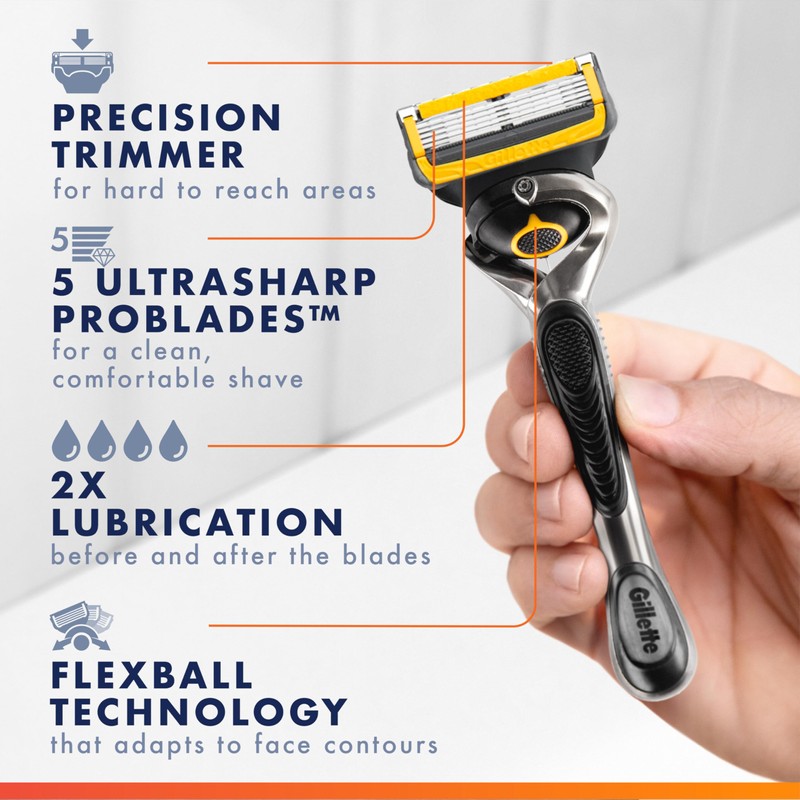 Gillette Fusion5 ProGlide Shield Shaving Razor for Men, 1 Power