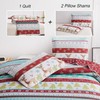 Christmas Quilt Set Full/Queen Size Lodge Moose Reindeer Xmas Bedspread