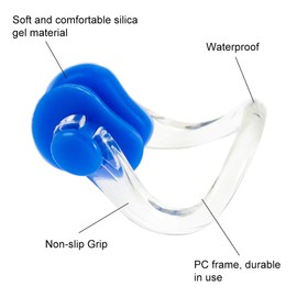 Thursday April Nose Clip Swimming Pack of 10 Nose Clip Waterproof Nose Clip for Adults and Children Swimming Freedivers and Beginners