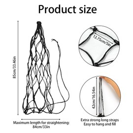 Hay Bag Dwafil Horse Hay Bag Small Opening Hay Nets Equestrian Supplies, Bag for Slow Feeding, Hay Net Bag Horse Grass Nets (Dark)