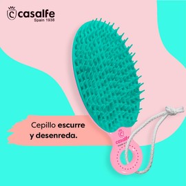 Detangles and Detangles Hair Brush, Great for Combing Without Breaking Hair, Removes Excess Water and Moisture, Flexible Picks, Allies for Hair Mask Applying Casalfe