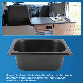 Stainless Steel Sink, 175X160X70mm Large Capacity Drop in Bar Sink, Embedded Installation, Efficient Drainage, 304 Stainless Steel Kitchen Sink for RVs, Campers, Boats, Kitchens