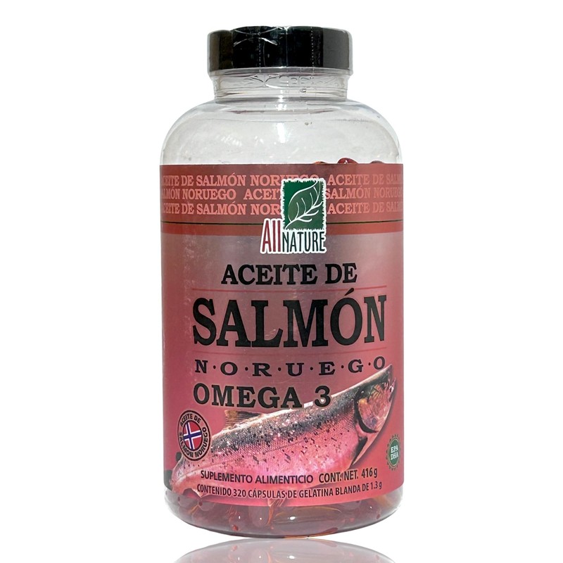 Aceite de Salmón Noruego Omega 3, 320 capsulas All Nature
