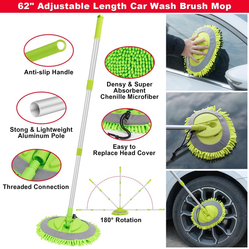 GPUSFAK 40Pcs Car Wash Cleaning Kit with Foam Gun Sprayer